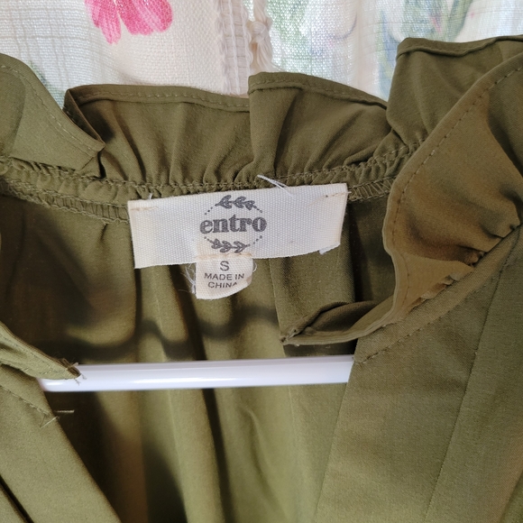 Entro Olive Tiered Maxi Dress - Picture 3 of 4